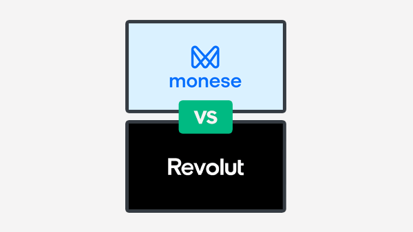 Monese and Revolut brand logos