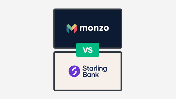 Monzo and Starling Bank brand logos