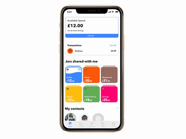 HyperJar app mobile screen showing available spend and transactions - hyperjar review